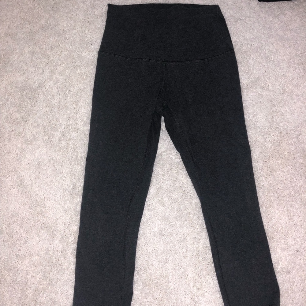 High waisted cotton cropped leggings